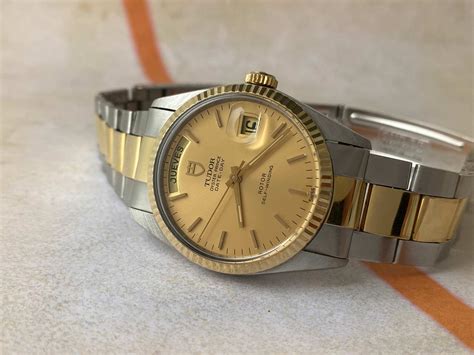 tudor prince oysterdate gold|tudor prince day date 36mm.